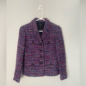 J Crew blazer tweed jacket size 0 women’s wool blend